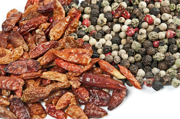 Chilli und Pfefferkörner