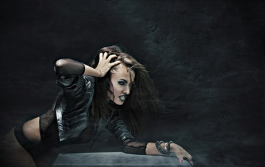 Evil rock-star woman