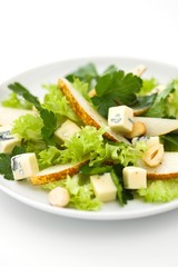 Salat mit Blauschimmelkäse und Birnen