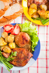 Cutlet with fried potato