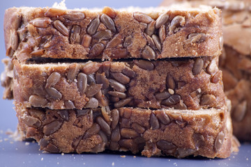Whole wheat bread with seeds