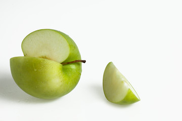Green Apple isolated on white
