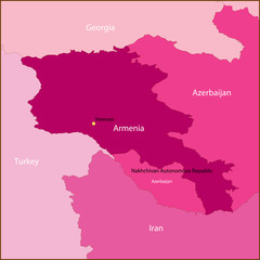 Azerbaijan map.