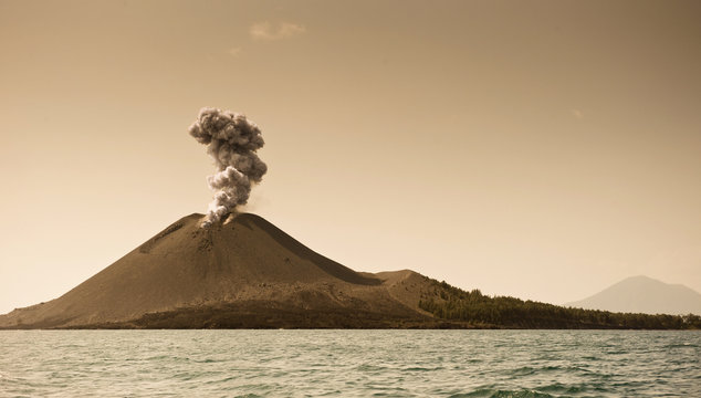 krakatoa eruption drawing