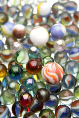 Fototapeta na wymiar Glass toy marbles