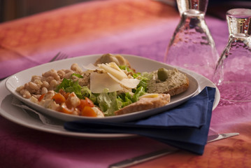 Hors d'Oeuvre on a Tuscan Table