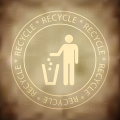 Grungy Recycling Sign