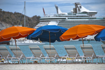 Coast in Saint Maarten Island, Dutch Antilles