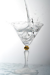 liquid in cocktail glass