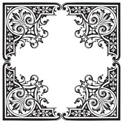 antique frame engraving (vector)
