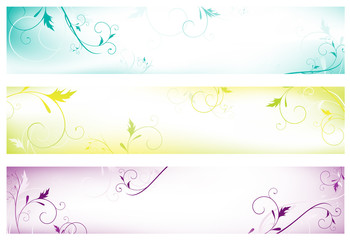 floral banners