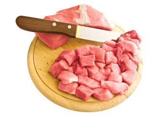 cutting meat