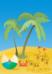 Vector illustration of summer vacation