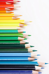 Obraz premium Color pencils on white background.