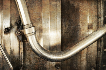 grunge effect industrial metal piping