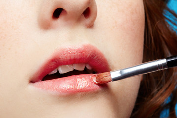 Naklejka premium girl's lips zone