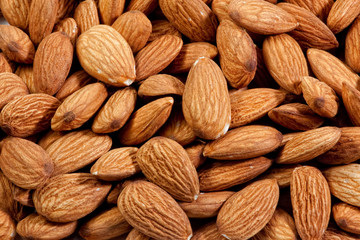 Fototapeta premium Peeled Almond as background