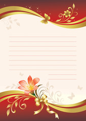 Blank paper for romantic messages