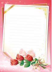 Blank paper with floral ornament