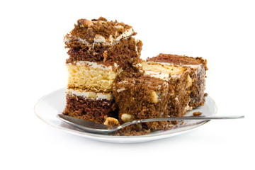 Piece of cake on a saucer