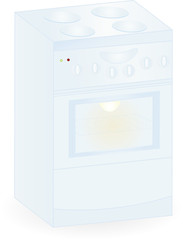 electric cooker isolated on an white background