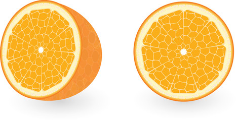 orange isolated on an white background