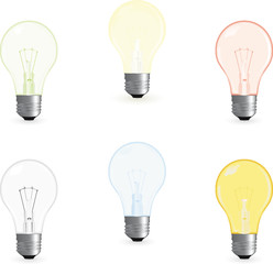 set of vector electric bulbs