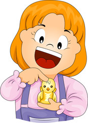 Child with Bird on Hand