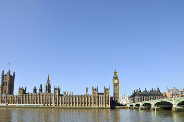Fototapeta na wymiar Big Ben by Westminster Bridge