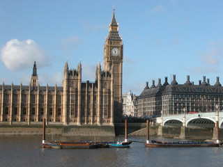 Obraz premium Big Ben by Westminster Bridge