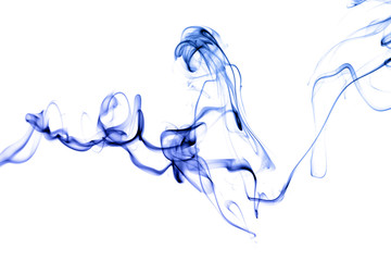 abstract blue smoke isolated