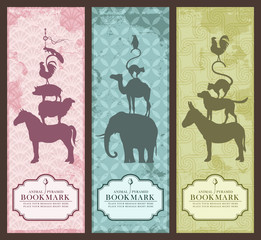 animal pyramid bookmarks or banners