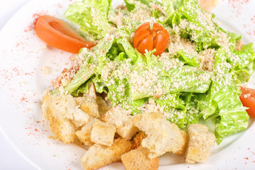 Caesar salad closeup