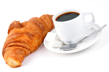 Croissant et café