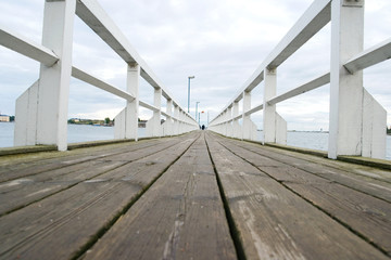 Wooden bridge in Helsinki
