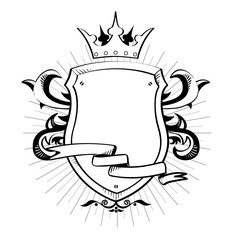 Obraz premium Vector illustration of heraldic shield