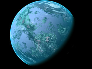 illustration of  planet, moon