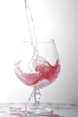 liquid in  wineglass