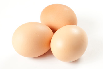raw brown egg isolated