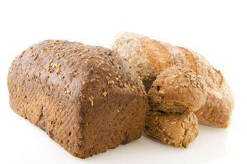 Different healthy brown bread