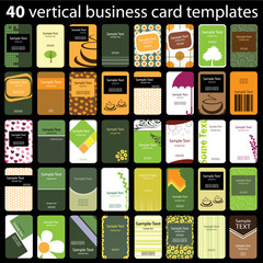 40 Colorful Vertical Business Cards