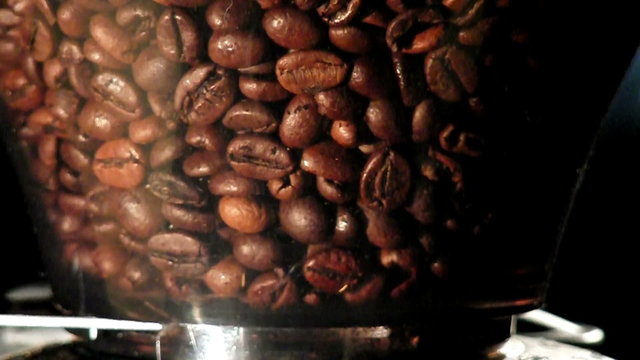 grinding coffee-beans
