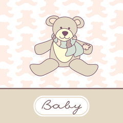 Obraz na płótnie Canvas Baby arrival card