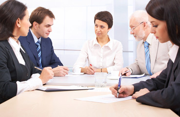 Business people discussing in a meeting