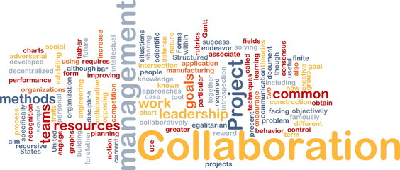 Collaboration management background concept