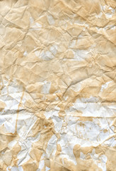 Texture of the old beige creasy paper