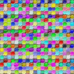 colorful plastic wax pattern
