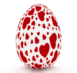 easter egg in hearts