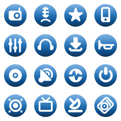 Buttons for music and sound