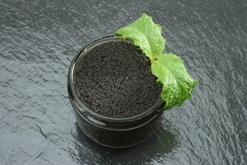 Kaviar im Glas mit Minze